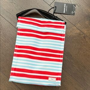 Scott Field Day Red and Blue Stripped Lunch Bag / Snack Sack - NWT